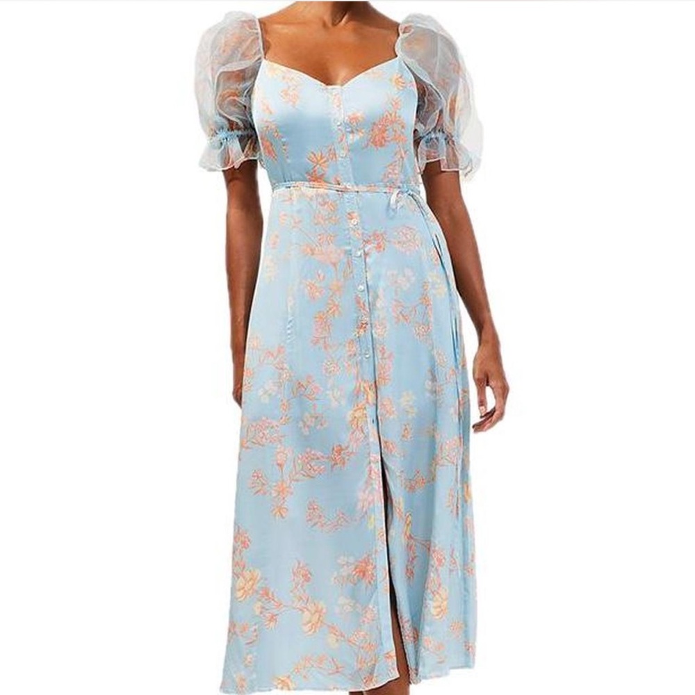 FRENCH CONNECTION MIDI FLORAL DRESS